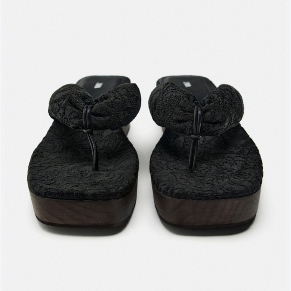 Zara NWT fabric sandals LIMITED EDITION - Picture 3 of 8